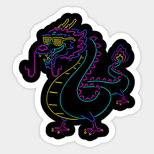 The Neon Dragon Sticker